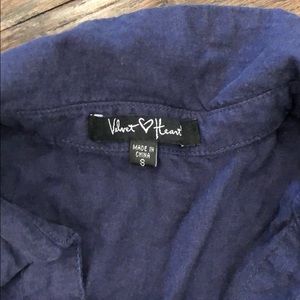 Velvet Heart Dresses - Velvet Heart Song Navy Button-up Shirt Dress Velvet Heart Dresses - Velvet Heart Song Navy Button-up Shirt Dress